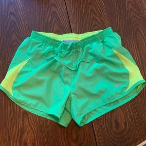 Bright green Nike Running Shorts